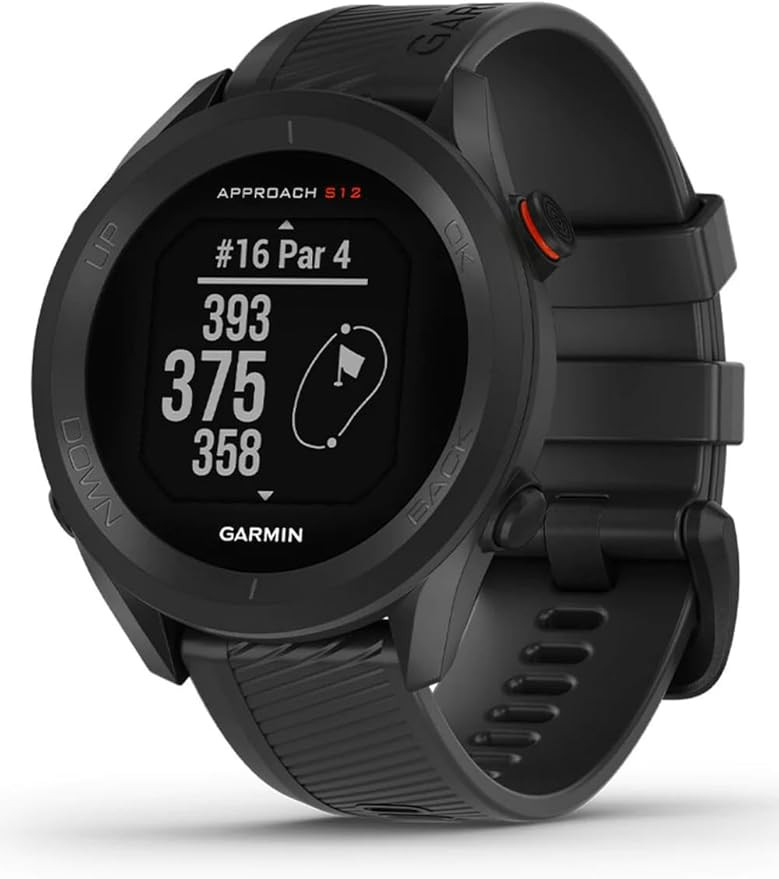 Garmin Approach S12, Easy-to-Use GPS Golf Watch, 42k+ Preloaded Courses, Black, 010-02472-00 | Amazon (US)
