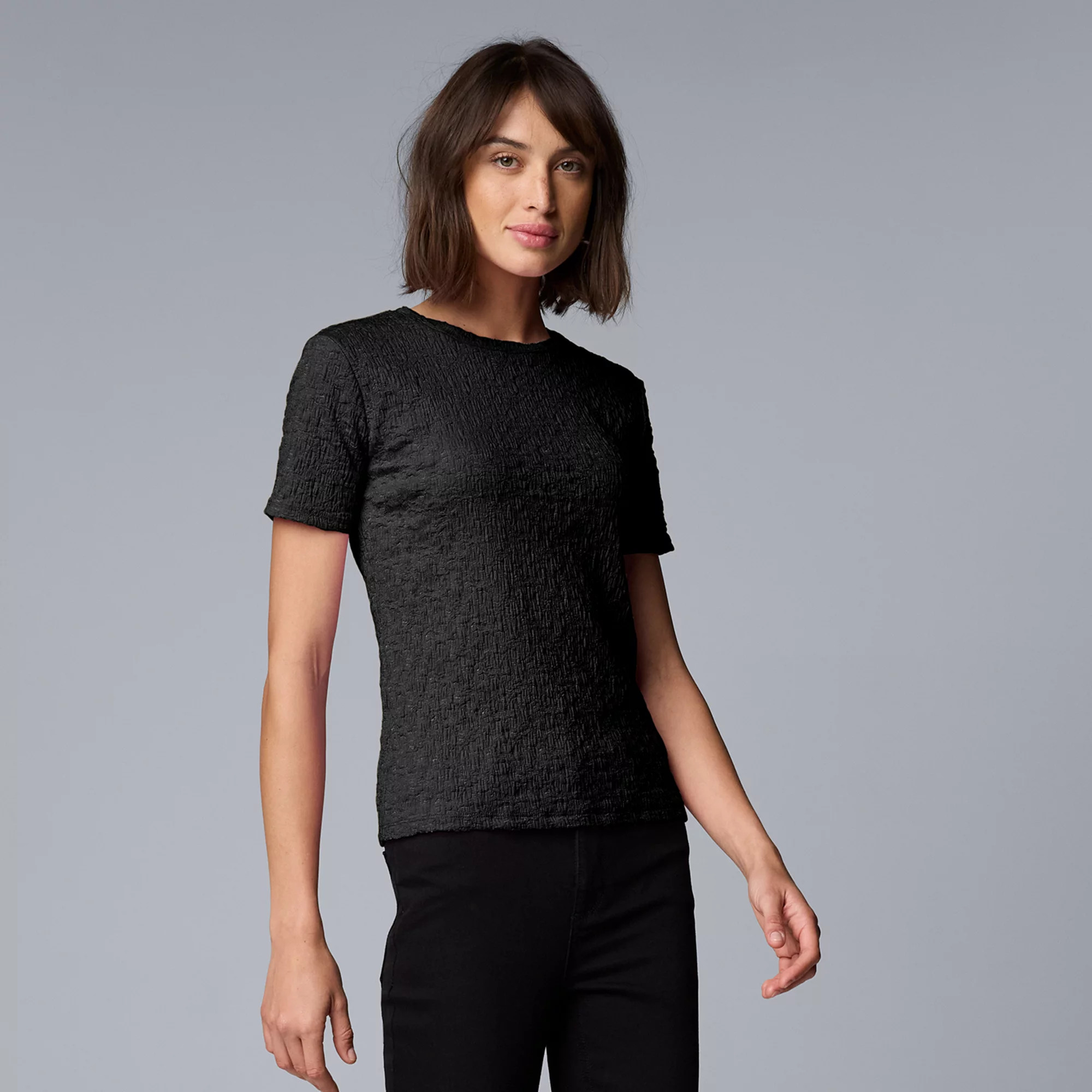 Women's Simply Vera Vera Wang Textured Tee | Kohl's