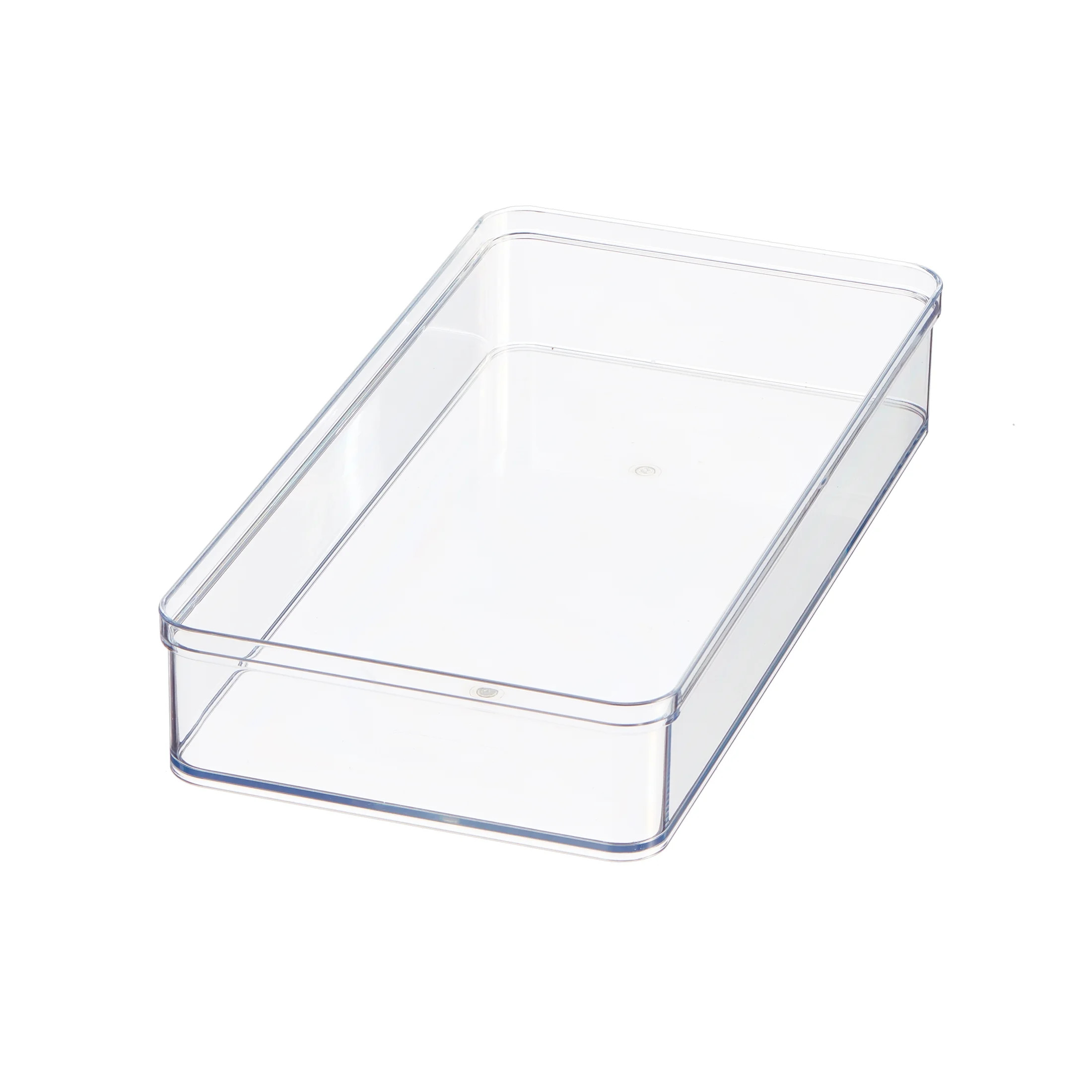 Mainstays Extra Large Wide Kitchen Drawer Organizer, Clear Plastic 12” x 6” x 2” | Walmart (US)