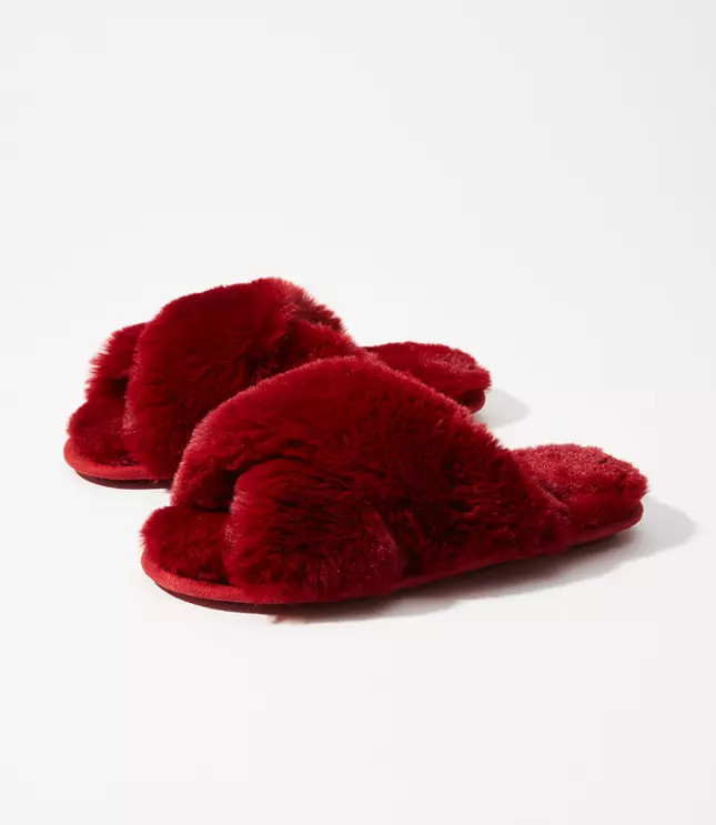 Faux Fur Slide Slippers | LOFT