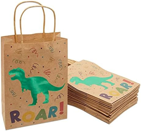 Dinosaur Party Favor Gift Bags for Kid's Birthday (24 Pack) | Amazon (US)
