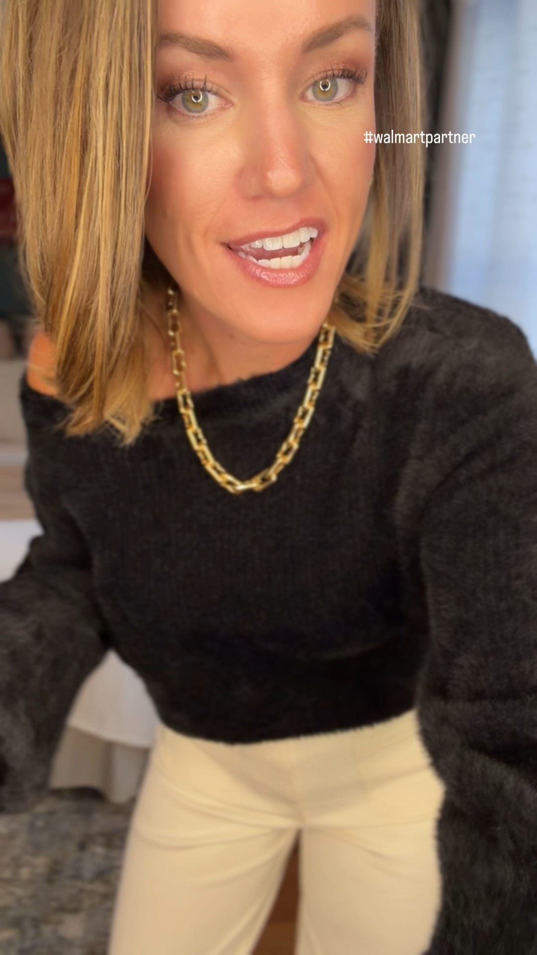 #walmartpartner Holiday party outfit idea. Pants on sale, down to $19.99!! 
Sweater/ mediumm
Pants/ 8 long (size down if between)
My heels are sold out. Linked similar. 
#walmartstyle @walmartstyle @walmart

#LTKHoliday #LTKSeasonal