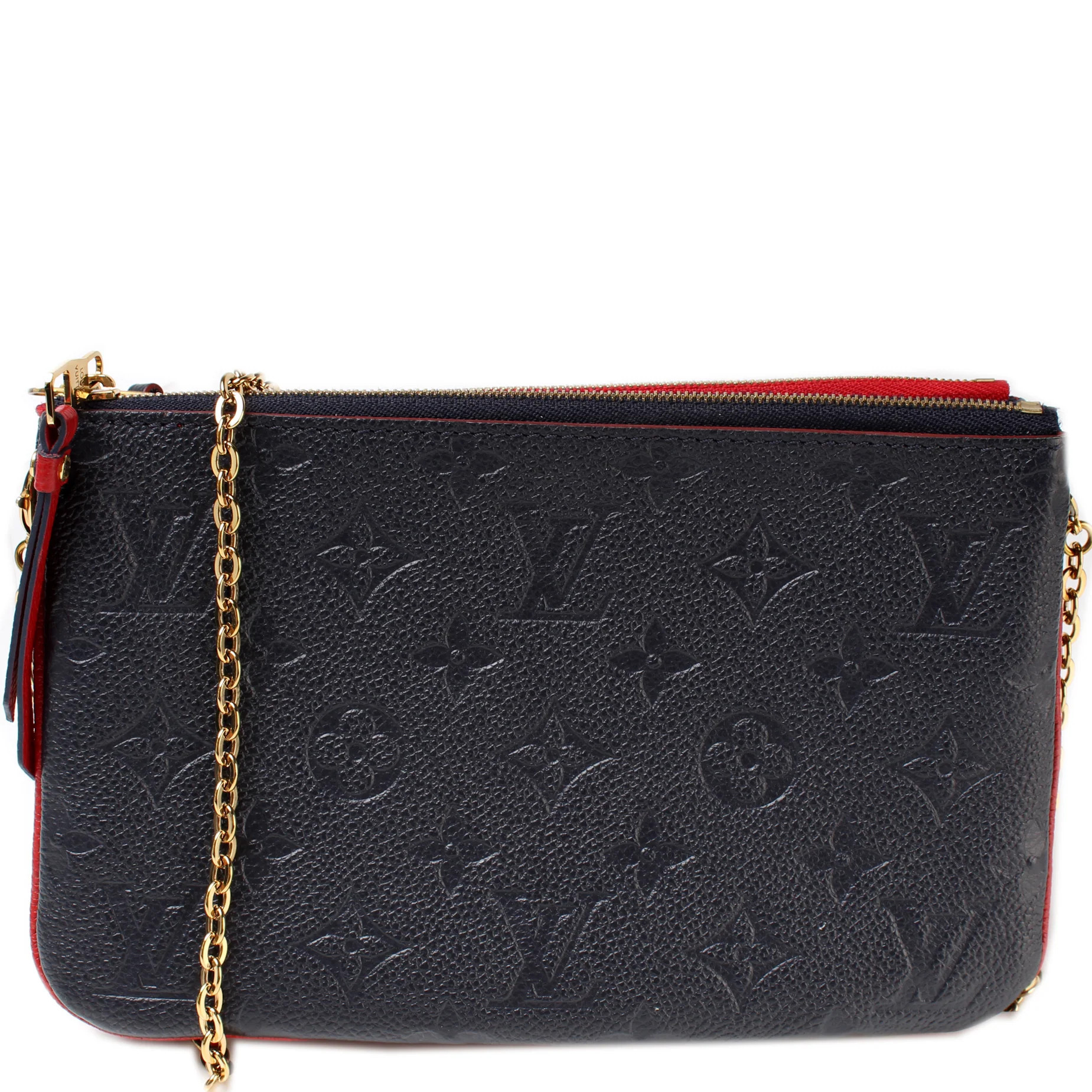 Double Zip Pochette Empreinte | Keeks Designer Handbags