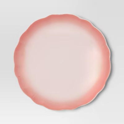 10.88" Stoneware Dinner Plate Pink - Threshold™ | Target