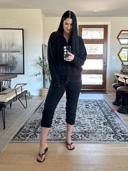 Loving the new spanx AirEssentials line! These are some of their classic, best sellers over the years!

Use code DTKxSPANX for 10% off your entire spanx order!

This pullover is so comfy and extremely versatile! I’m in the size medium. 

These tapered pants/black joggers are the same fabric and are the perfect lounge pants. You can easily dress these up too! I’m wearing the size small. 

Travel outfit, comfy outfit, lounge outfit



#LTKtravel #LTKstyletip #LTKfindsunder100