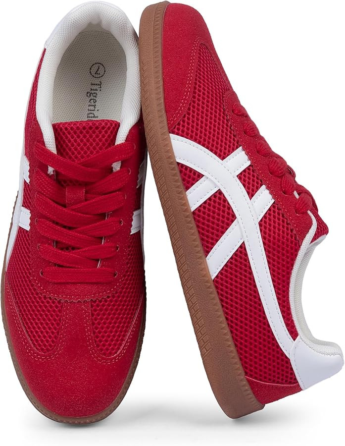 Tigeridea Casual Sneakers for Women Lace Up Tennis Shoes Non Slip Women's Fashion Sneakers, Trend... | Amazon (US)