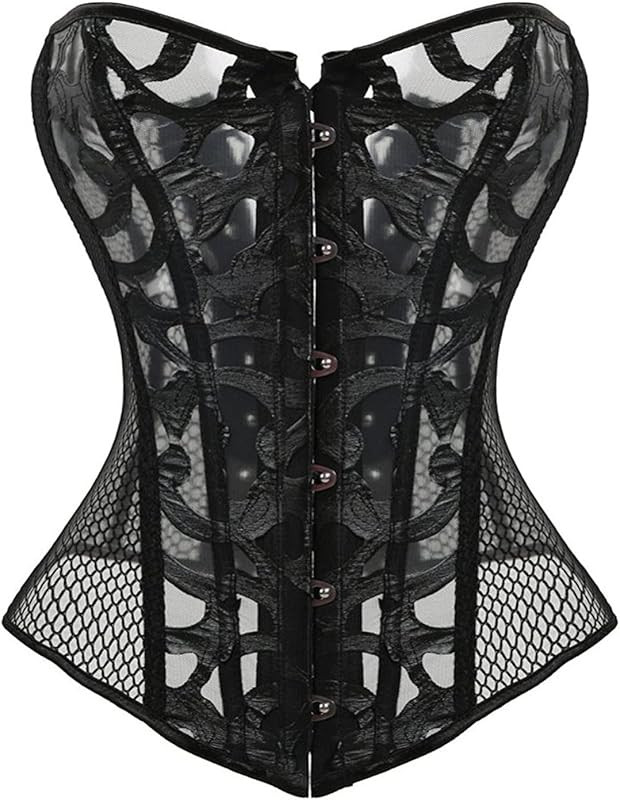 Corset Satin Overbust Lace up Busiter Shapewear Outfit | Amazon (US)