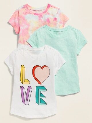Scoop-Neck Tee 3-Pack for Toddler Girls | Old Navy (US)