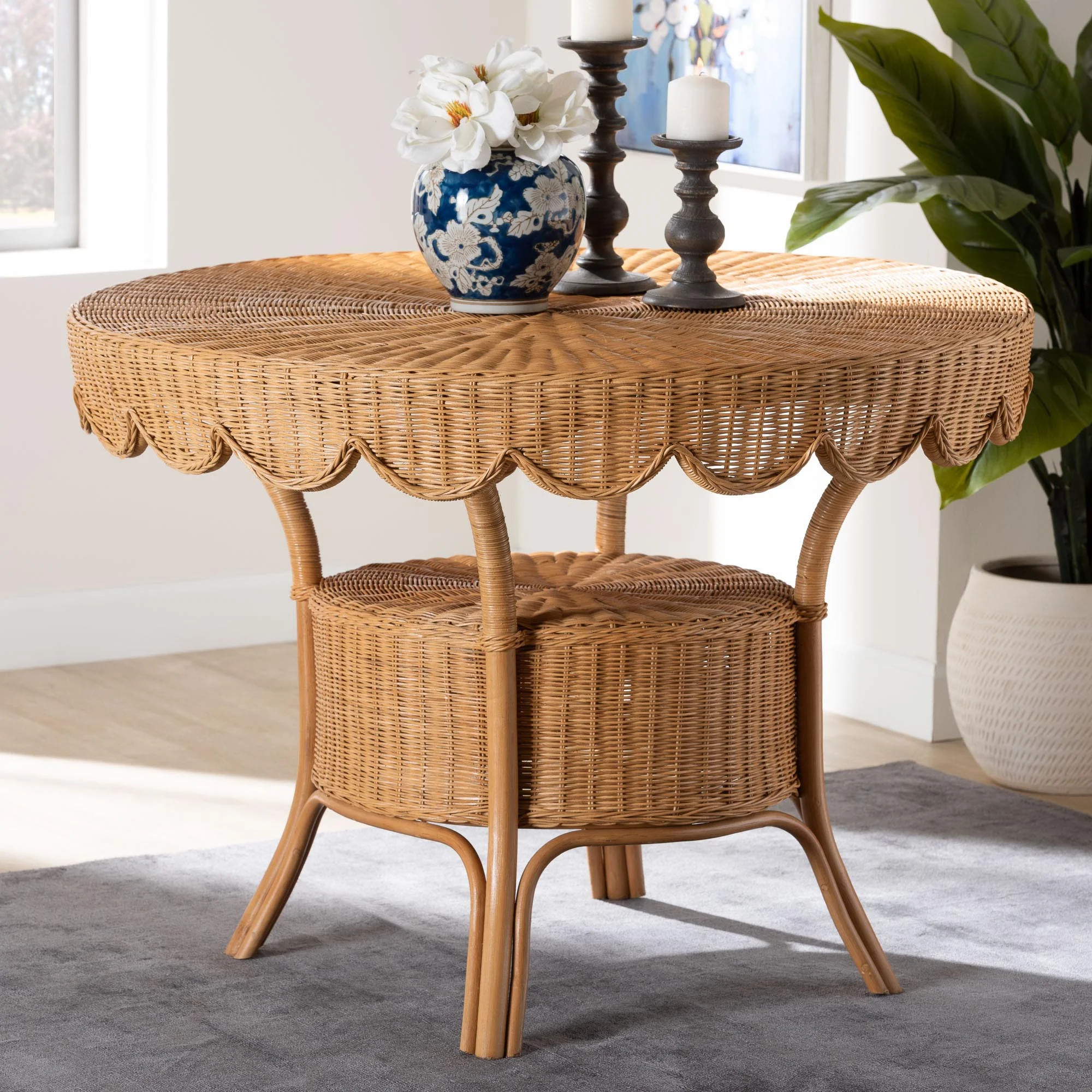 bali & pari Abena Boho Dining Table, Light Honey | Walmart (US)
