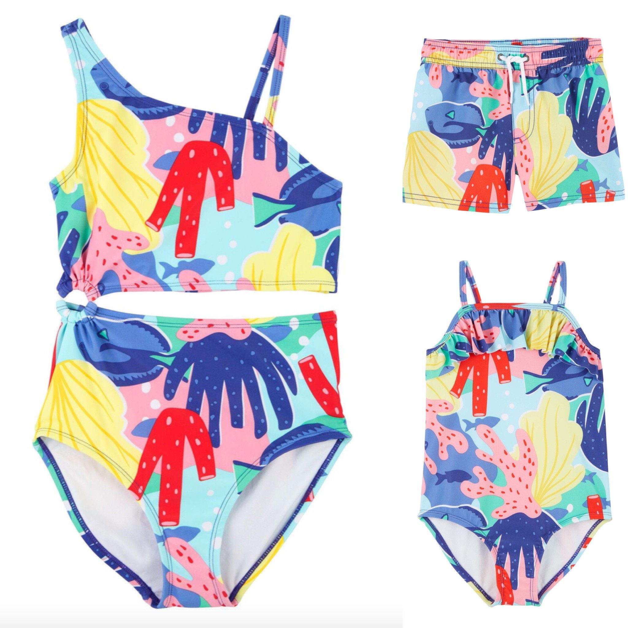 Family matching swimsuits 🪸🐠 

#LTKfamily #LTKkids #LTKSeasonal