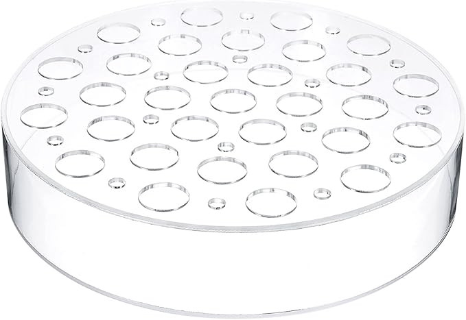 uxcell Acrylic Flower Vase, 12 Inch Round Floral Centerpiece with 31+18 Holes for Dining Table, R... | Amazon (US)