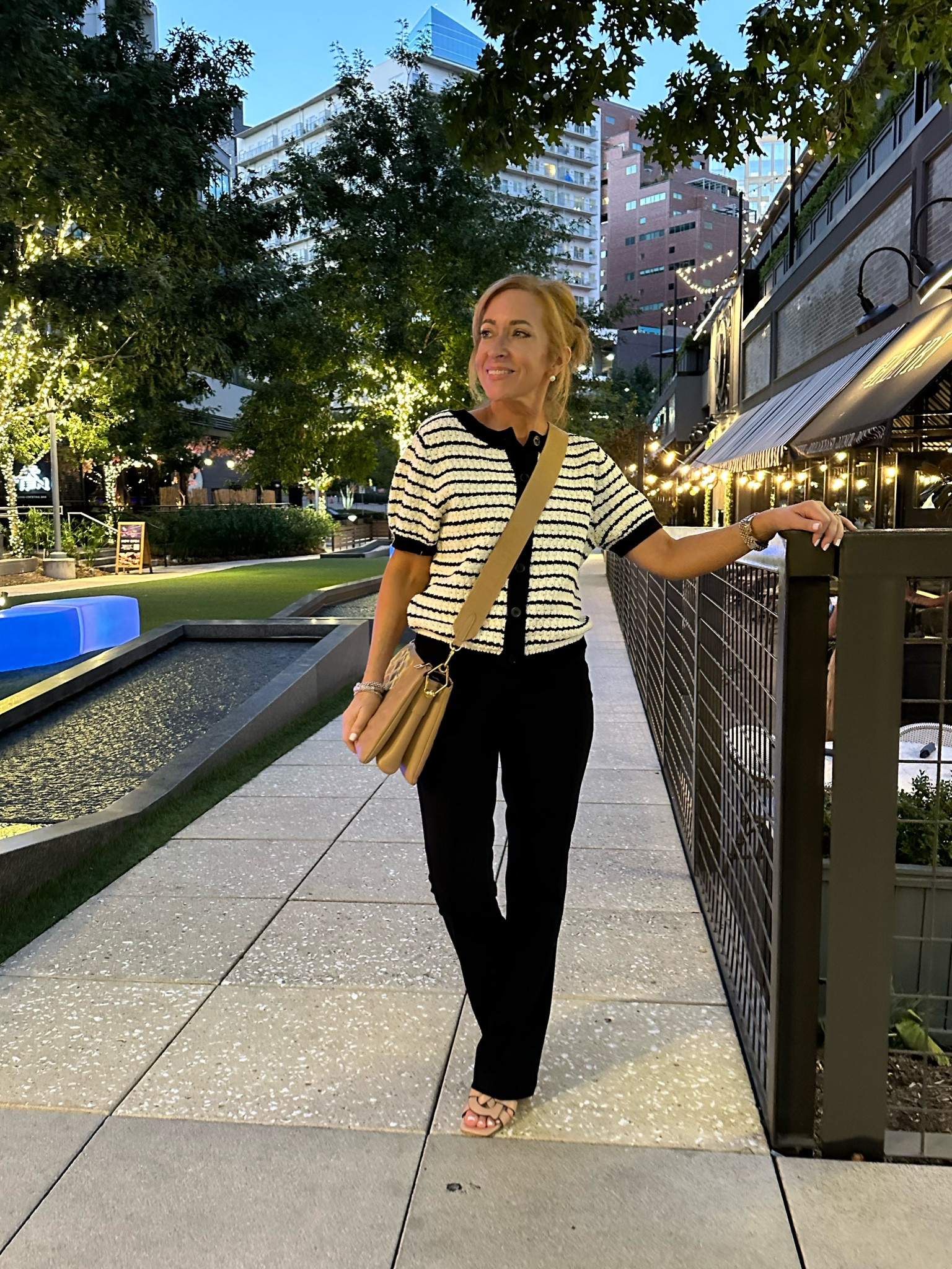 Evening out with the girls wearing black & white. This cardigan can be worn buttoned up as a top like I am showing, or unbuttoned as a sweater. I’m wearing an extra small and it runs true to size.

The pants are a favorite most flattering fit ever! I am wearing a petite small, and they are quite fitted. You can take 15% off your purchase of the pants with code MICHELLEAXSPANX 

Spanx Pants, Avara Sweater, LV Bag



#LTKStyleTip #LTKOver40 #LTKCon