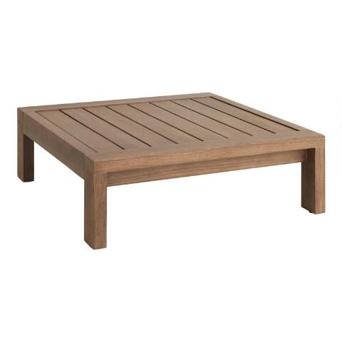 Segovia Eucalyptus Modular Outdoor Sectional Coffee Table | World Market