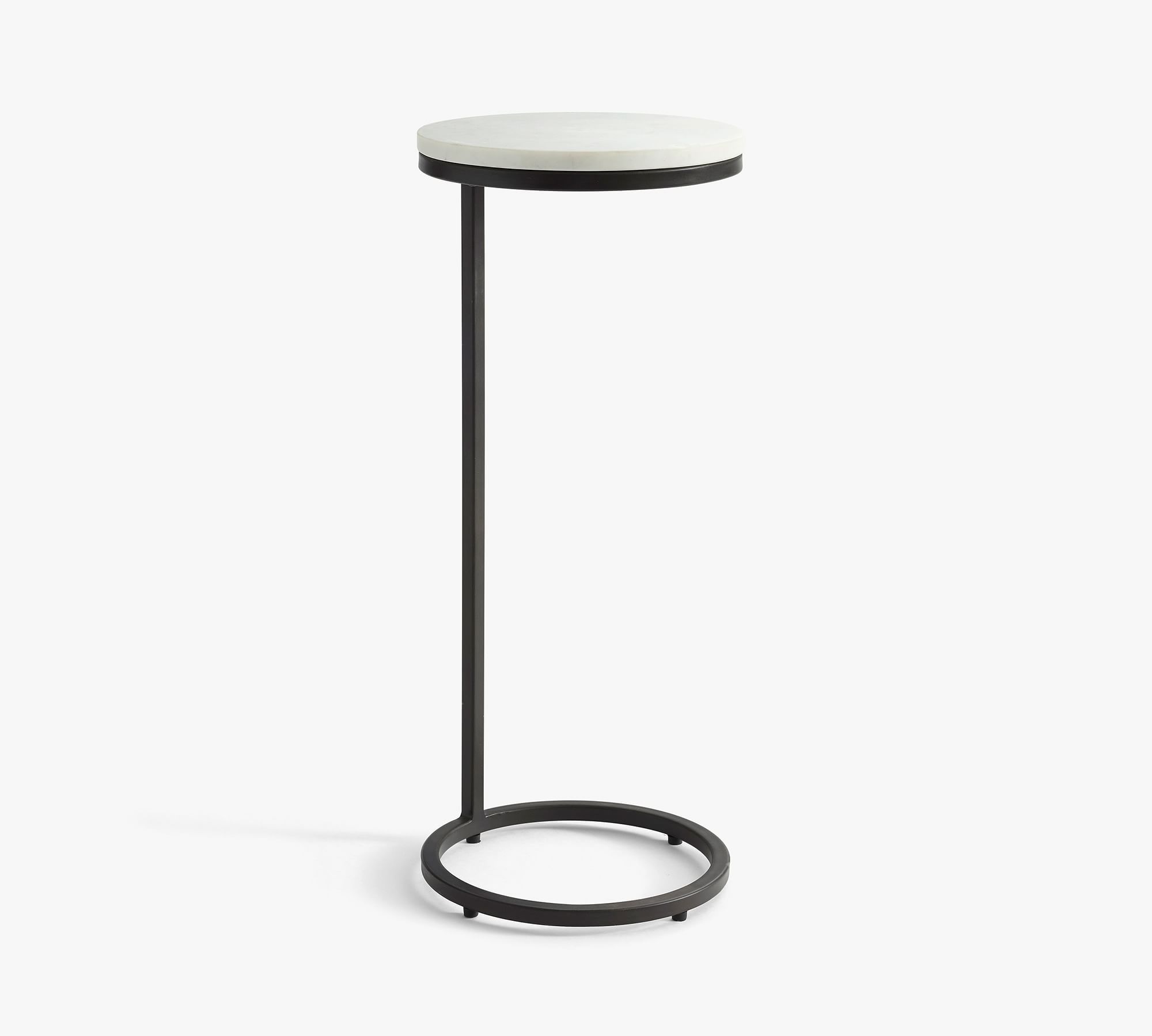 Delaney Round Marble C-Table | Pottery Barn (US)