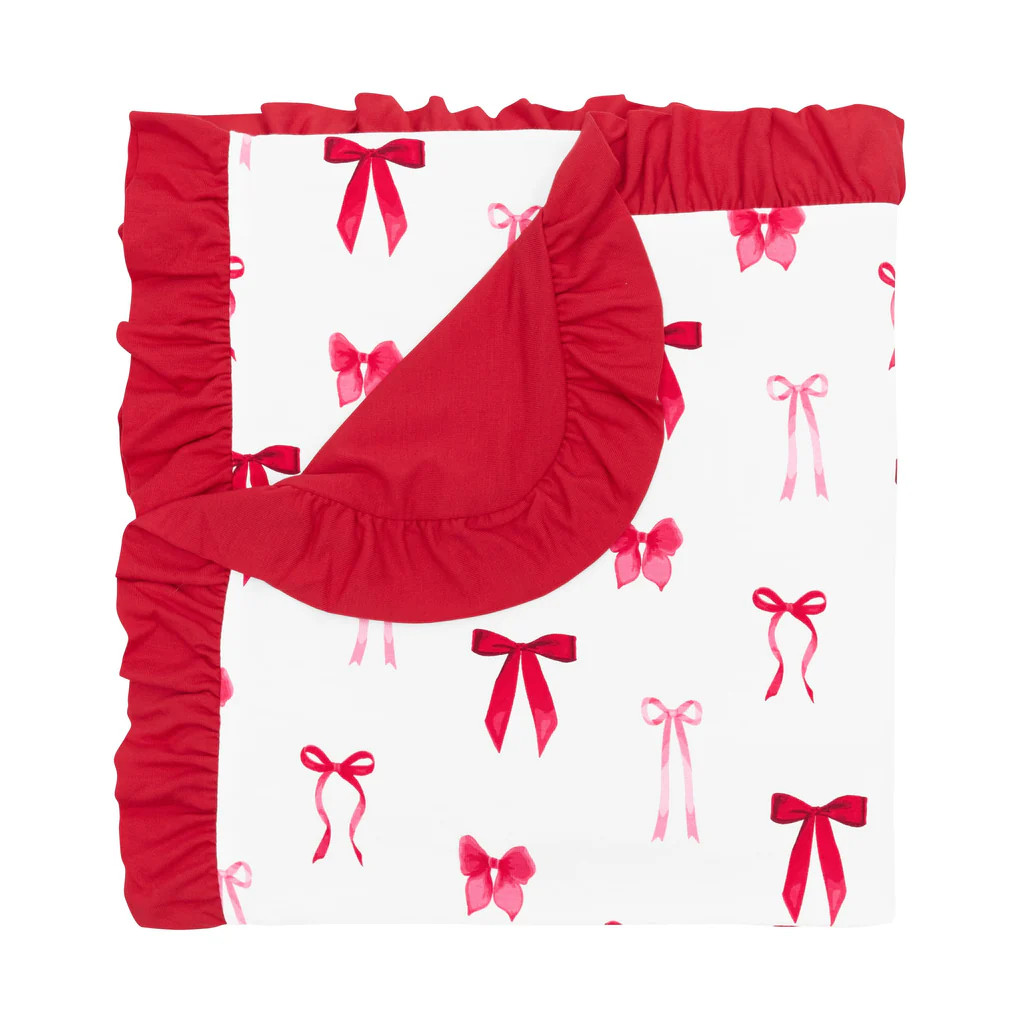 Ruffle Baby Blanket in Small Love Bow 0.5 | Kyte Baby