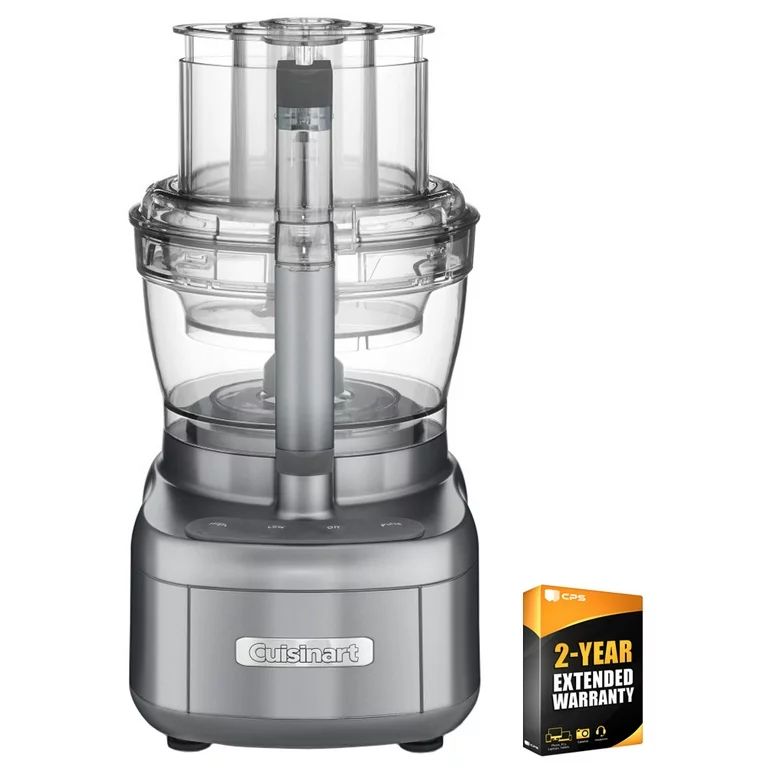 Cuisinart FP-2GM Elemental Food Processor with 11-Cup and 4.5-Cup Workbowls, Gunmetal Bundle with... | Walmart (US)