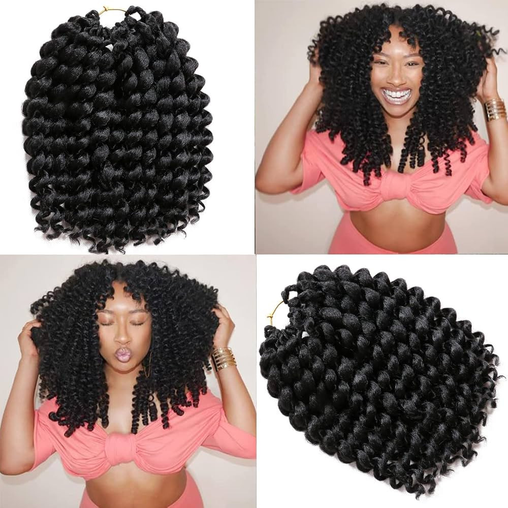 12 Inch Jamaican Bounce Crochet Hair 22 Strands 4 Packs Wand Curl Crochet Hair Curly Crochet Brai... | Amazon (US)