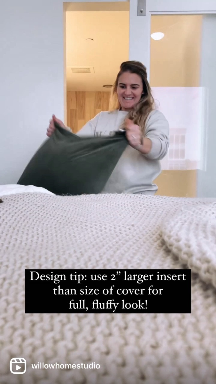 ⠀⠀⠀⠀⠀⠀⠀⠀⠀⠀⠀⠀

Hack 1: throw your pillows in the dryer on low heat for 10 minutes to get that super fluffy look!

Hack 2: eliminate the stuffing the insert into the cover struggle by folding the pillow insert in half, THEN put it into the cover, let it unfold, line up the top corners and zip it up! It’ll fluff up and fit in much easier ☁️

Design tip: use inserts 2” larger than the size of your cover to get a really nice full looking pillow

#LTKhome #LTKunder50 #LTKstyletip