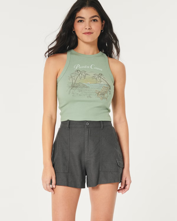 Women's Ultra High-Rise Cargo Mom Shorts | Women's Bottoms | HollisterCo.com | Hollister (US)