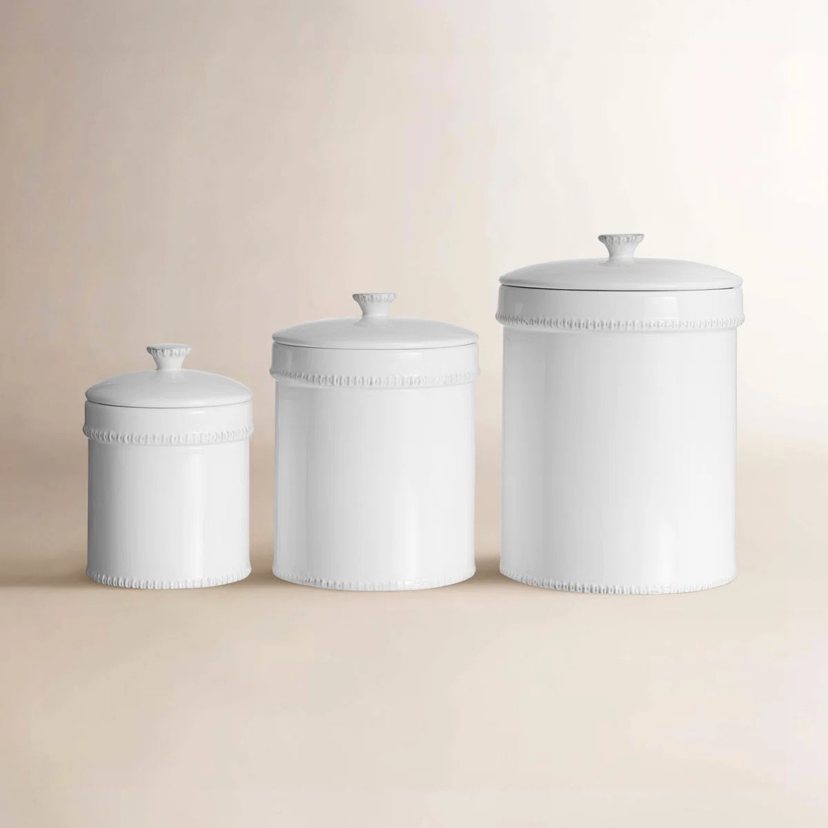 Hutsonville Ceramic / Porcelain Canister - Set of 3 | Wayfair North America