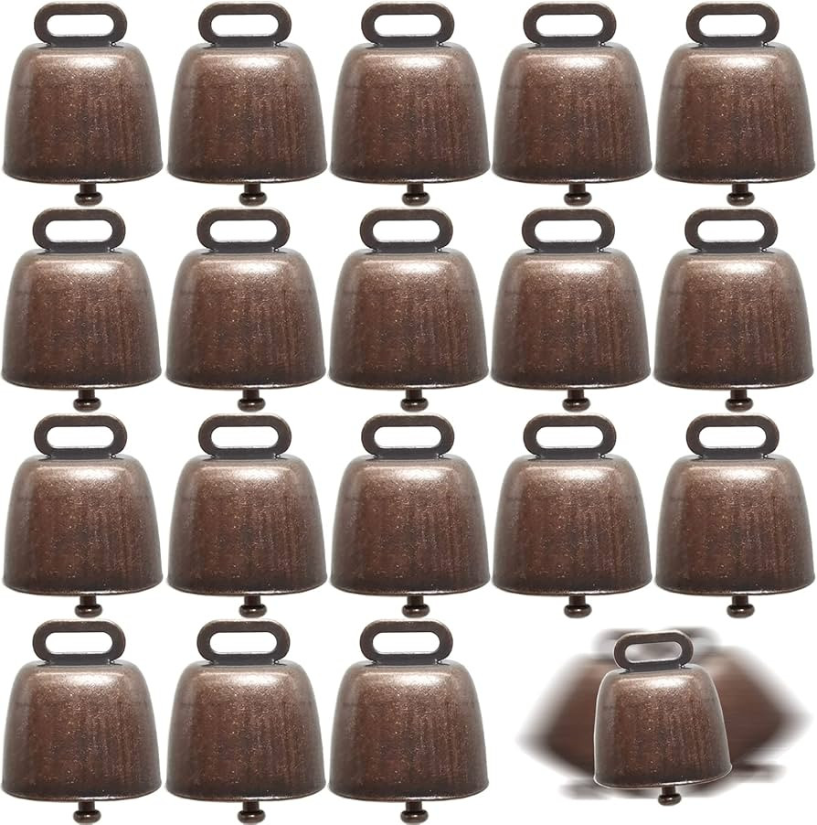 TIHOOD 18PCS Cow Horse Sheep Grazing Copper Bells Small Brass Bells Cattle Goat Farm Loud Bronze ... | Amazon (US)