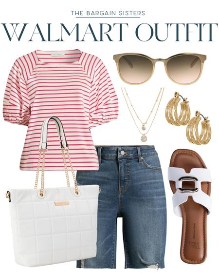 Walmart Outfit 

| Walmart Fashion | Walmart Finds | Bermuda Shorts | Tote Bag | Summer Sandals | Sunglasses | Walmart Jewelry 

#LTKSeasonal #LTKstyletip #LTKfindsunder50