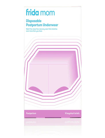 FRIDA MOM Boyshort Disposable Postpartum Underwear (8 Pack) | Motherhood Maternity
