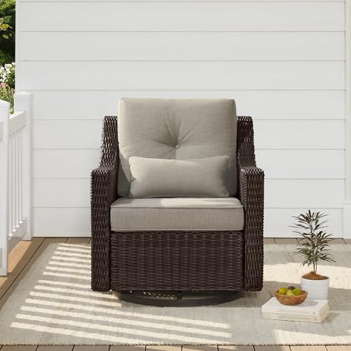 CHITA Patio Wicker Chair, 360° Rocking Swivel Outdoor Rattan Chair with Thickened Cushions for Backyard, Poolside, Garden or Porch | Amazon (US)