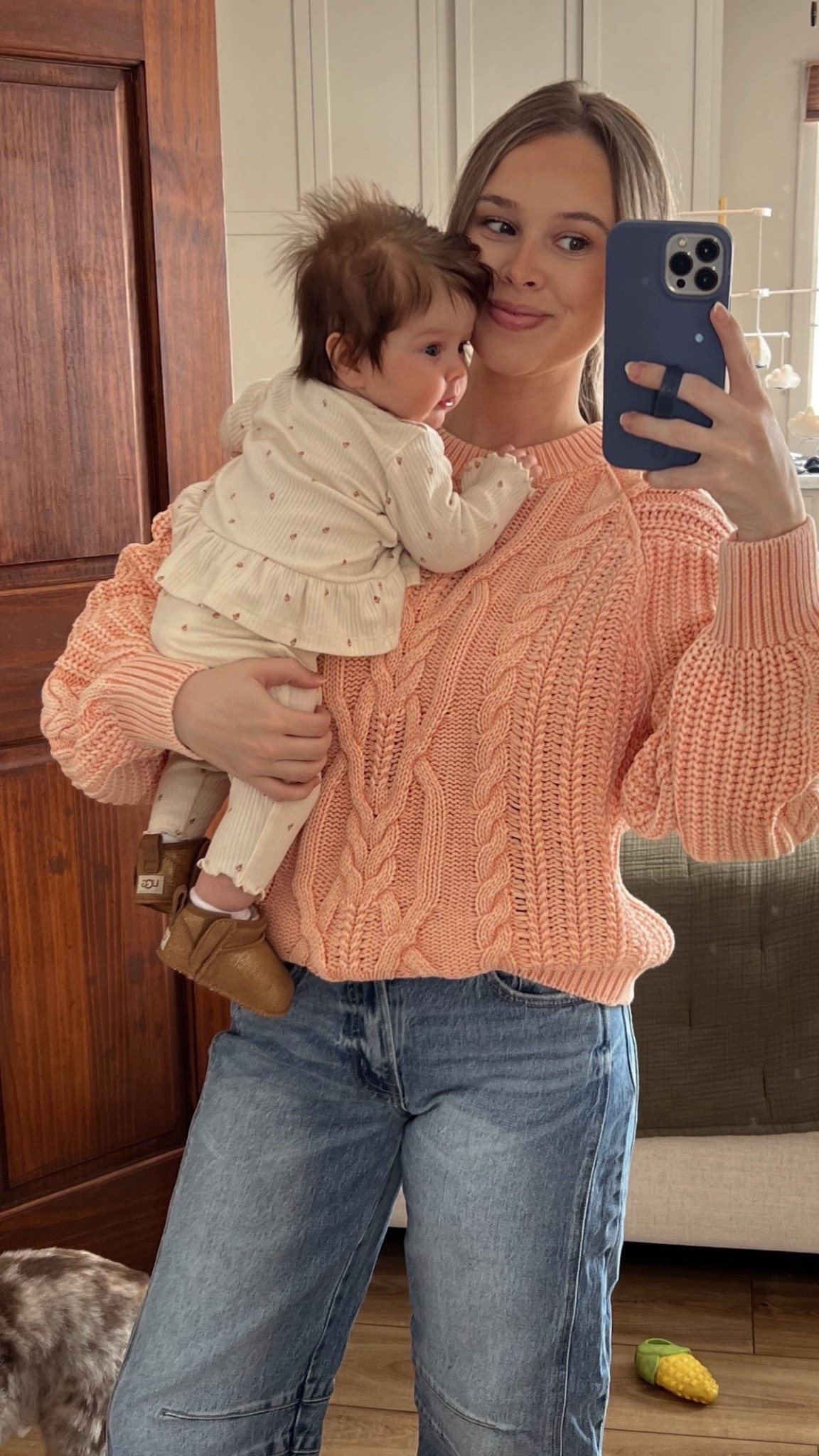 wearing small in sweater!

#LTKmomlife #LTKBaby #LTKFindsUnder100