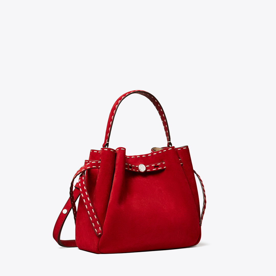Tory Burch Romy Suede Pick Stitch Bucket Bag | Tory Burch (US)