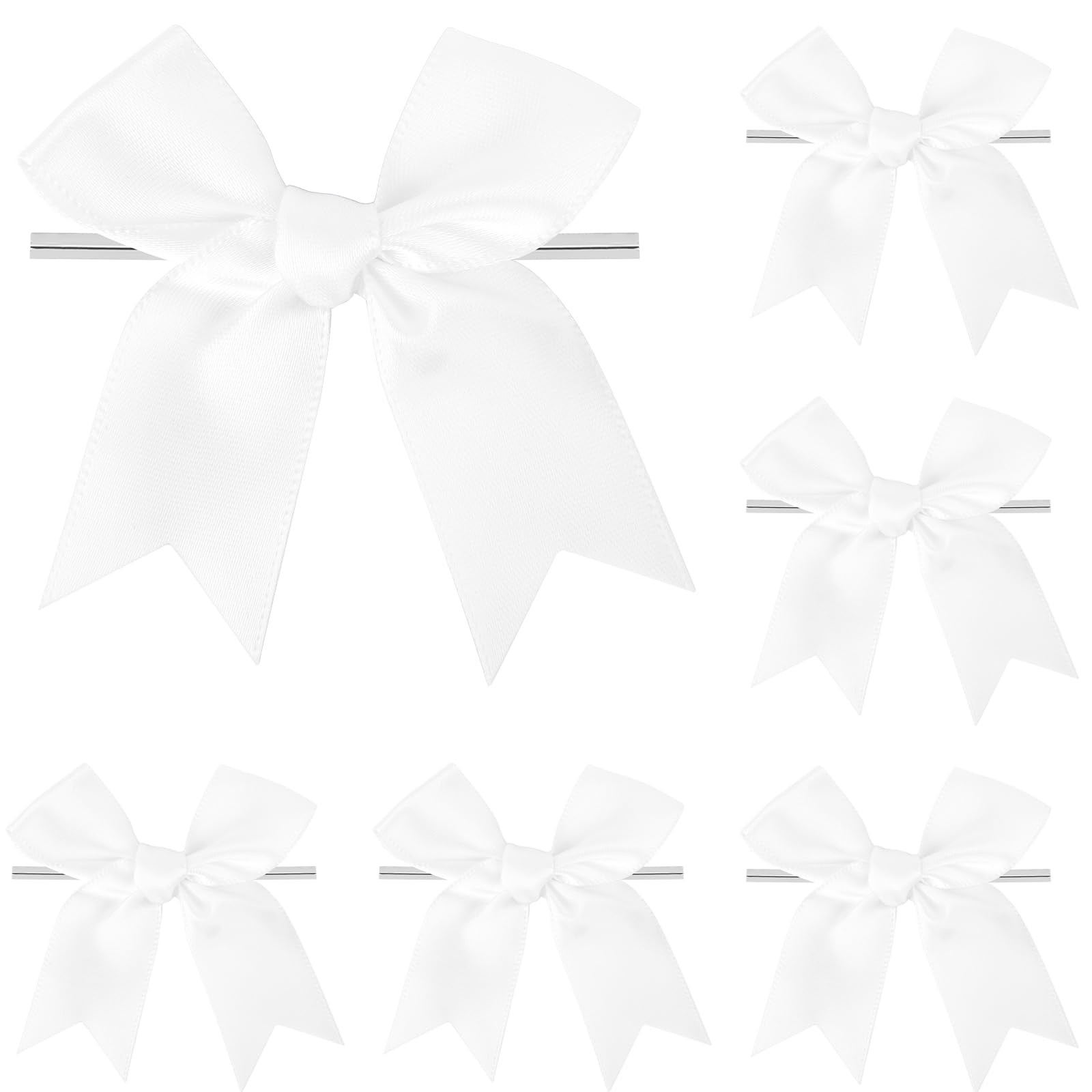 Twist Tie Bows, Satin Ribbon Bows - 3 Inches, 50-Pack for Treat Bags Gift Wrapping Basket Crafts ... | Amazon (US)