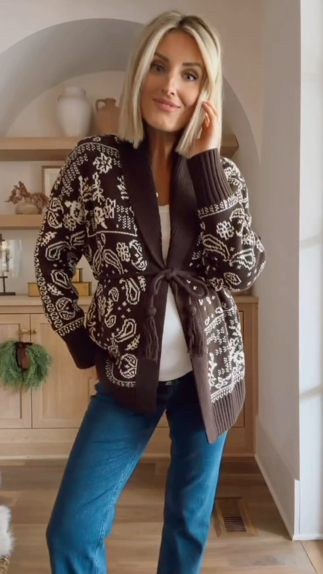 This brown cardigan is currently on sale! 👏🏼 This would be so cute to wear on a trip to the mountains! I’ve even wore it with lounge pants to work from home! Super comfortable & cute! Wearing S/25!

Loverly Grey, Abercrombie, brown cardigan, mountain trip, mountain outfit, maternity denim, Boston clogs 

#LTKSaleAlert #LTKSeasonal #LTKFindsUnder100