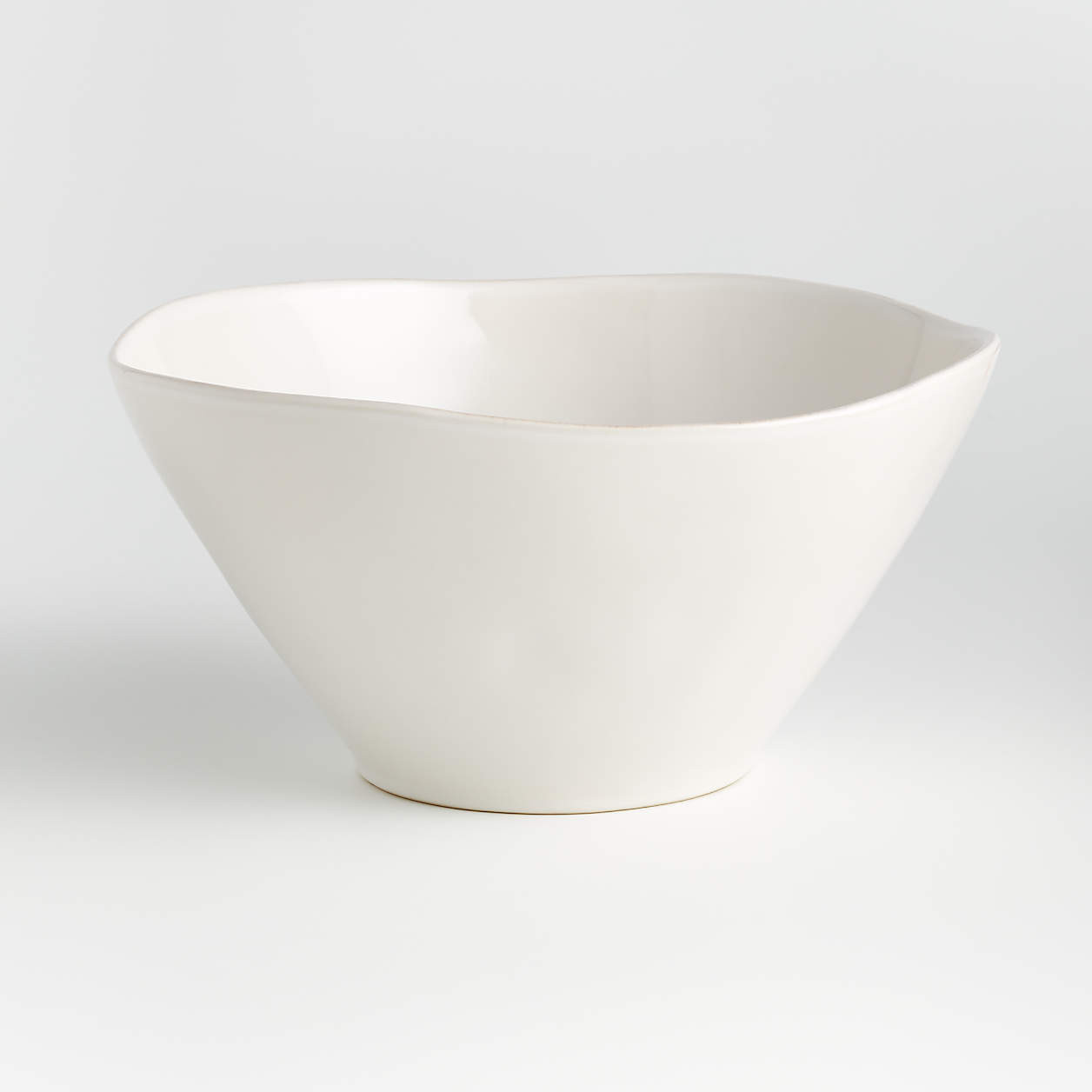 Marin White Small Stoneware Serving Bowl + Reviews | Crate & Barrel | Crate & Barrel