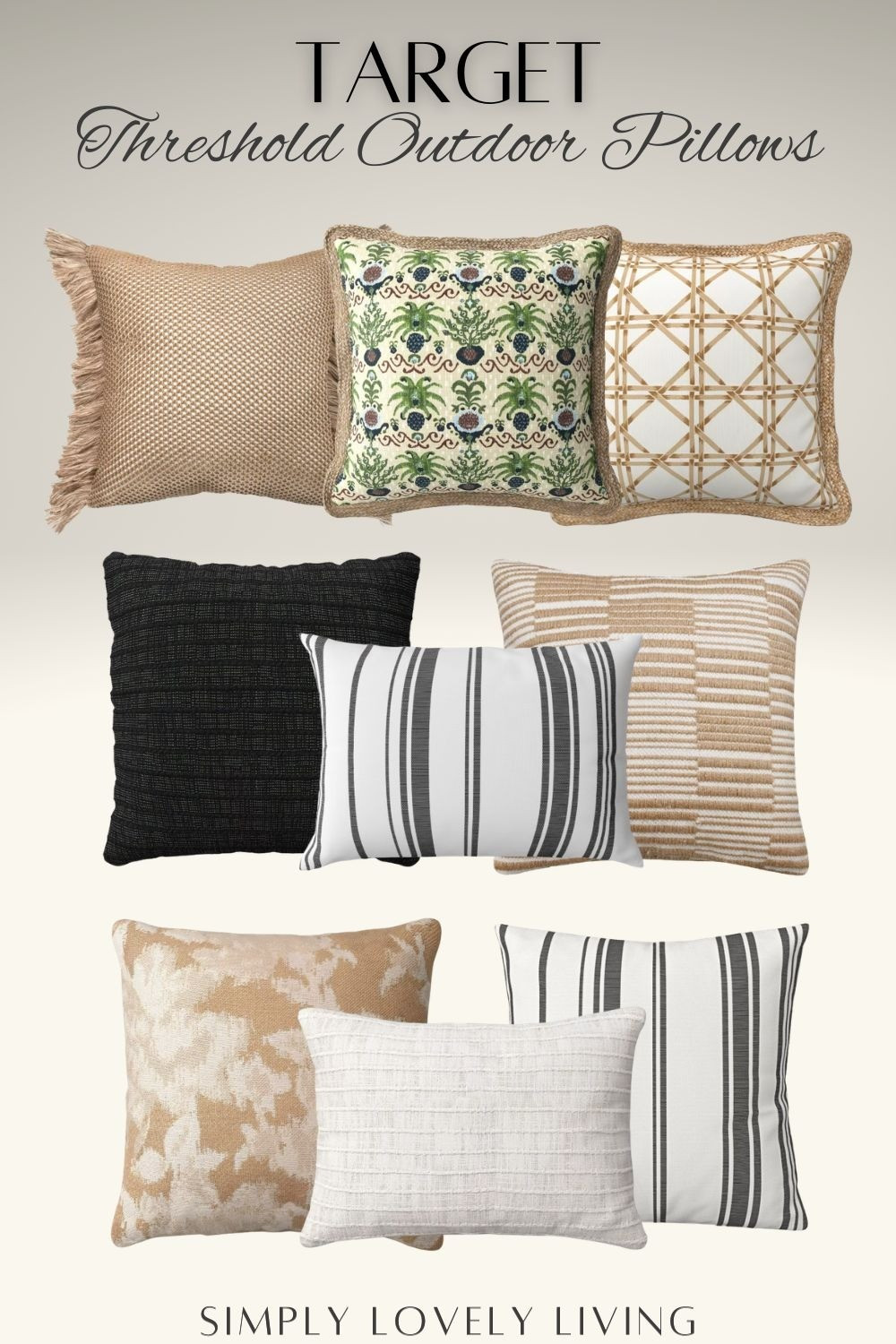 Target outdoor pillows from Threshold. Modern chic boho style. #LTKfind #outdoordecor

#LTKHome #LTKSeasonal