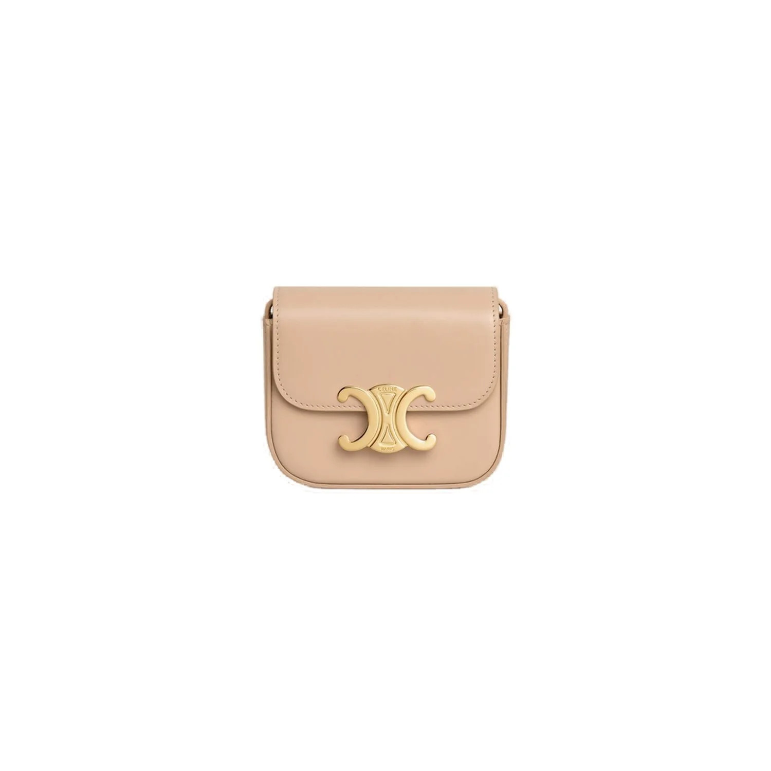 Celine Women's Mini Claude In Shiny Calfskin in Beige | 10I513DPV.02EU | LOZURI