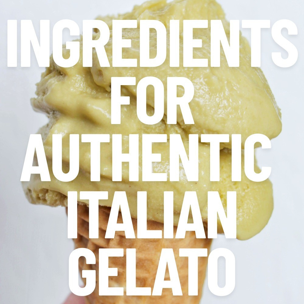 Here are all the ingredients you'll need to make authentic Italian gelato at home!

