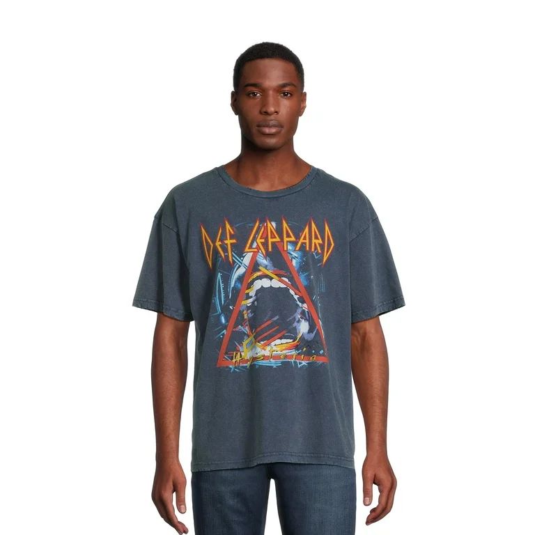 Def Leppard Men’s & Big Men’s Oversized Graphic Tee, Sizes XS-3XL | Walmart (US)