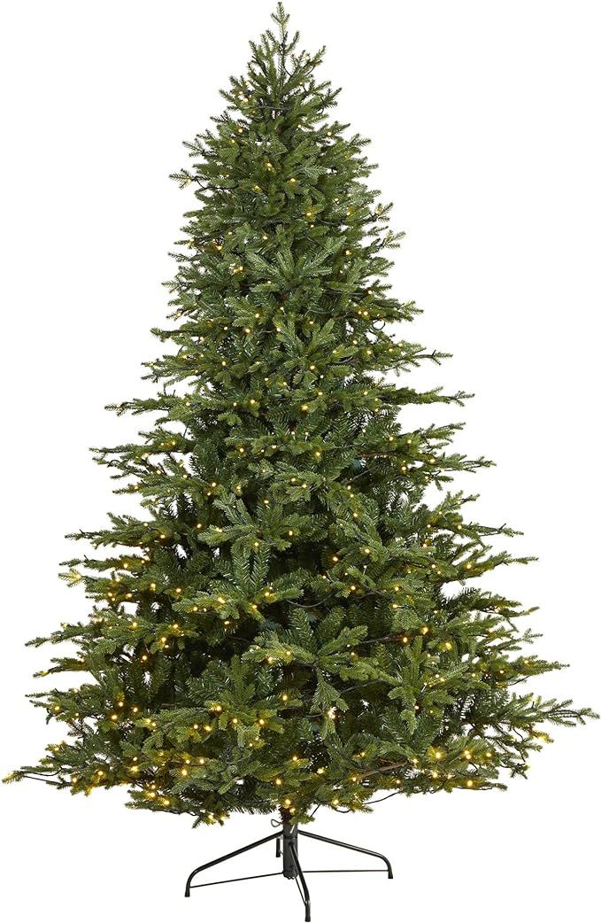 Nearly Natural 7.5ft. Wyoming Spruce Artificial Christmas Tree with 650 Clear LED Lights and 1701... | Amazon (US)
