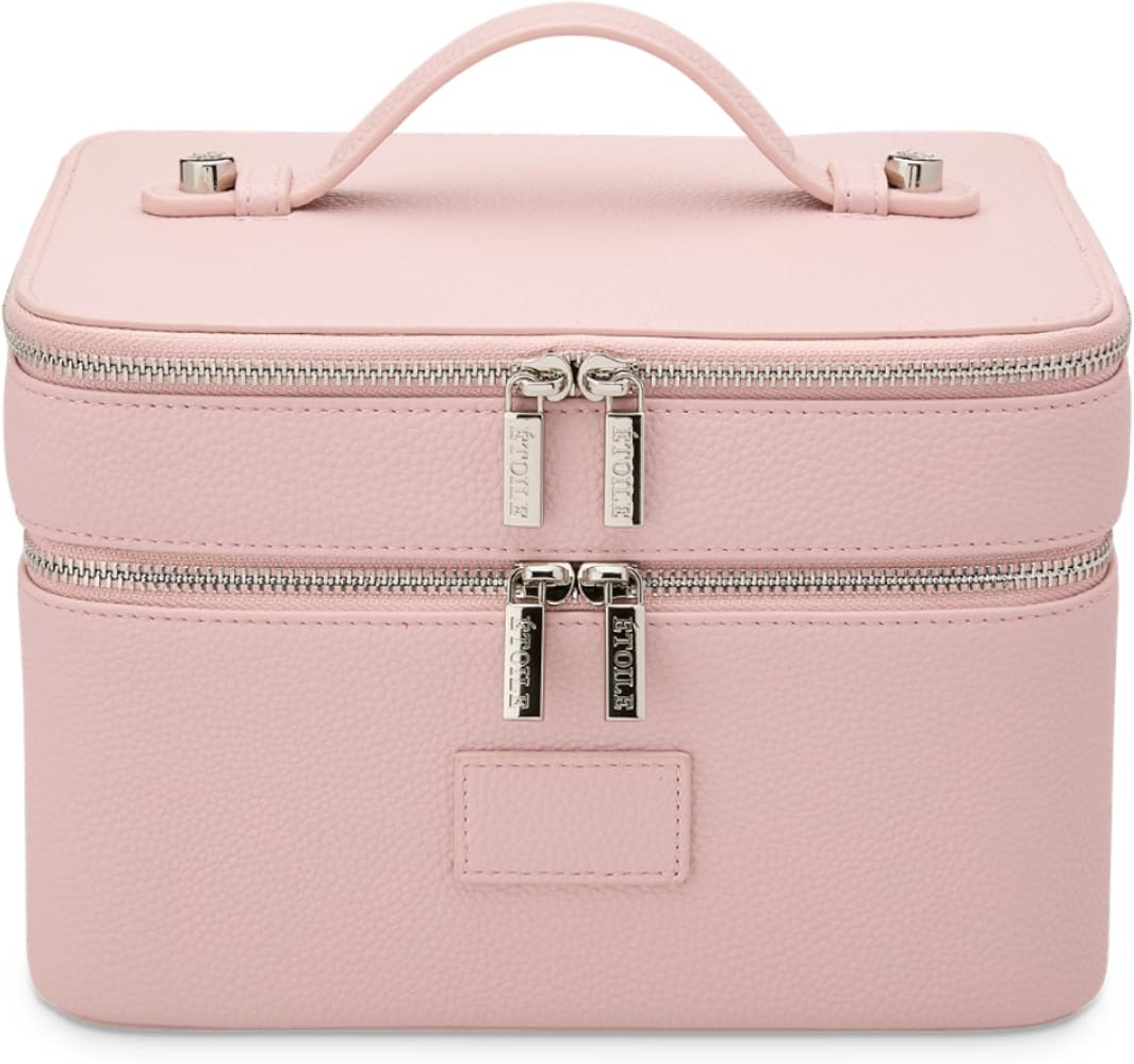 ETOILE - Duo Vanity Case Blush - Large Functional Travel Makeup Bag Organizer with Removable Divi... | Amazon (US)