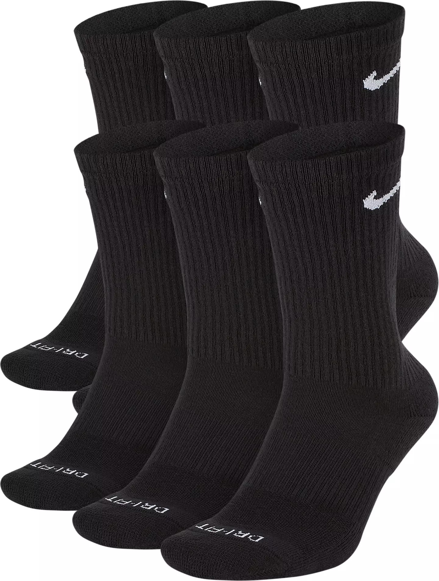 Nike Dri-FIT Everyday Plus Cushioned Training Crew Socks - 6 Pack | DICK'S Sporting Goods