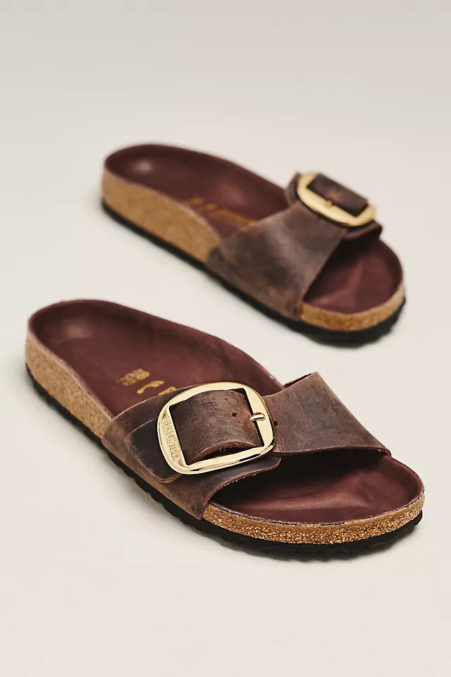 Madrid Big Buckle Nubuck Sandals | Anthropologie (US)