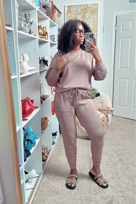 This lounge set from Walmart is everything. The material is so soft and lightweight. Size up in the bottoms if you want a relaxed fit. 
Medium top and medium pants


#LTKHome #LTKStyleTip #LTKFindsUnder50