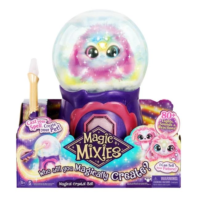 Magic Mixies Magical Misting Crystal Ball with Interactive 8 inch Pink Plush Toy Ages 5+ | Walmart (US)