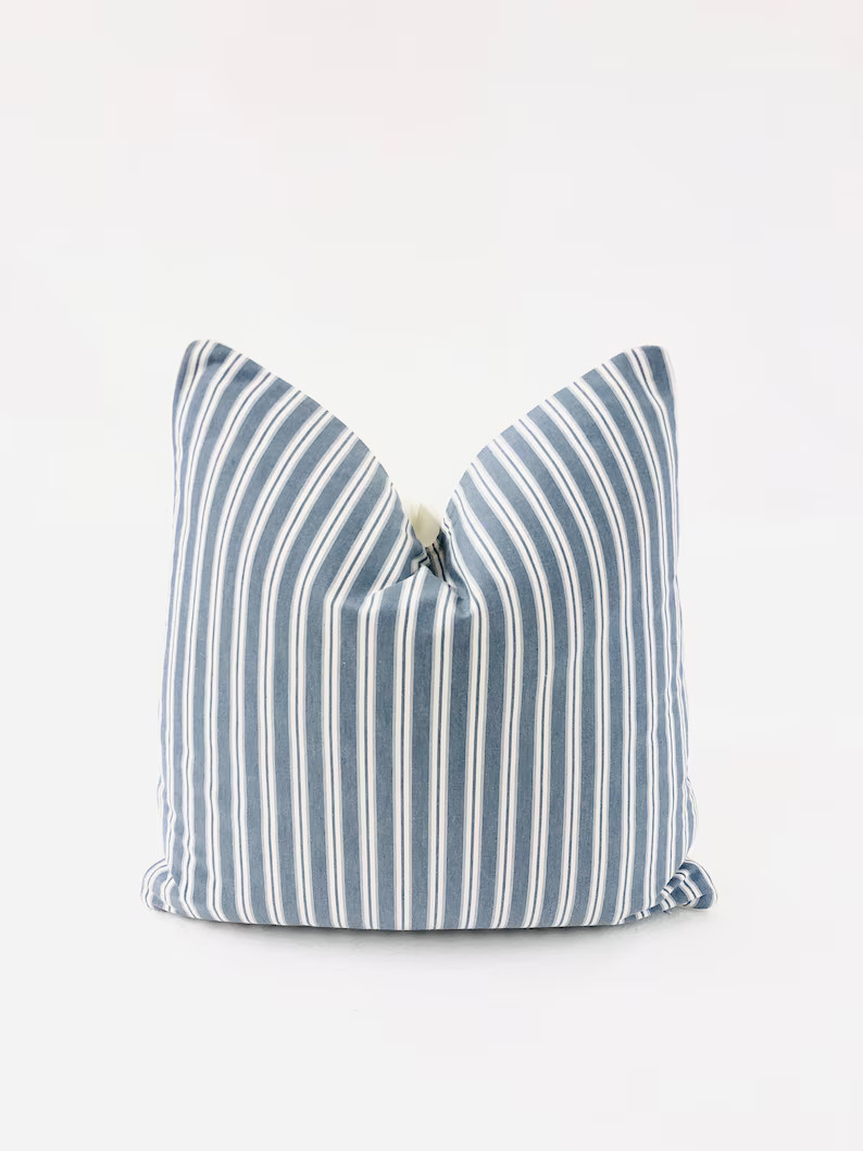 Cowtan & Tout/jane Churchill - Linhope Stripe in Navy - Decorative High End Pillow Covers, Design... | Etsy (US)