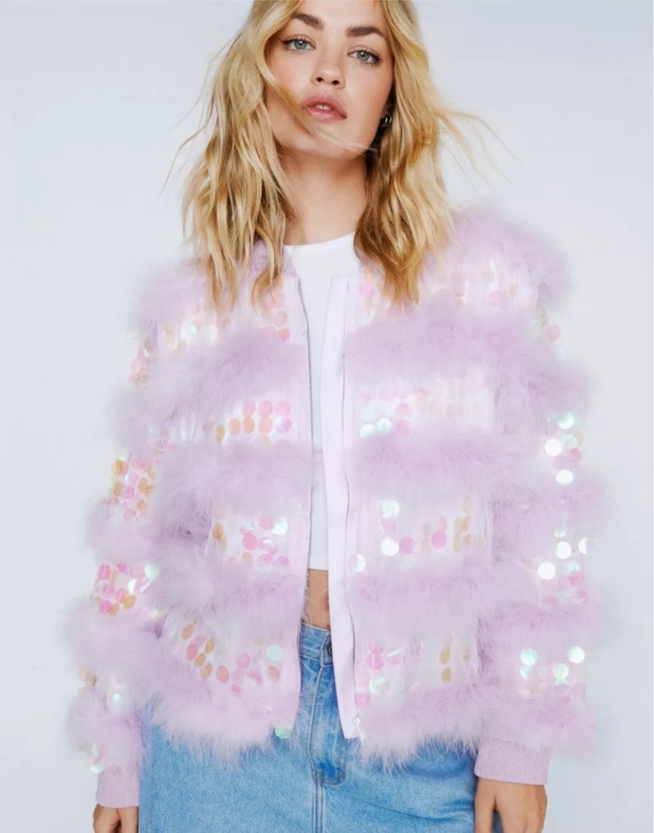 A pink feathery sequined jacket?!? I’m in🤩💕

#LTKSeasonal #LTKstyletip #LTKHoliday