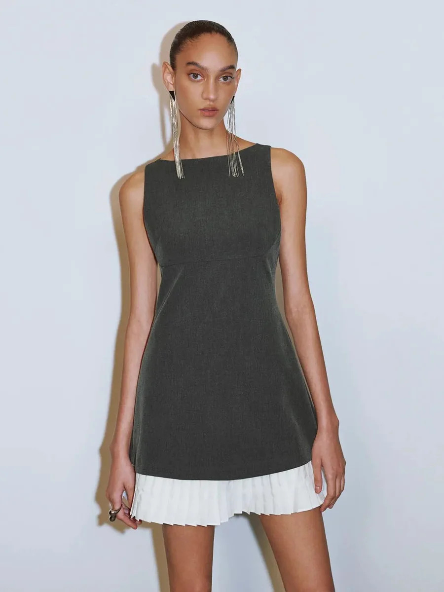 2 In 1 Sleeveless Straight Dresses | Urban Revivo