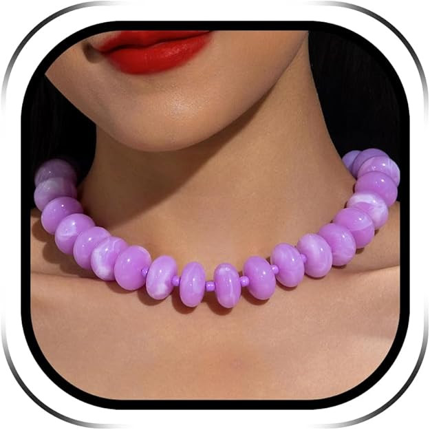 Chunky Beaded Necklace Boho Necklaces for Women Colorful Statement Necklaces Boho Western Jewelry... | Amazon (US)