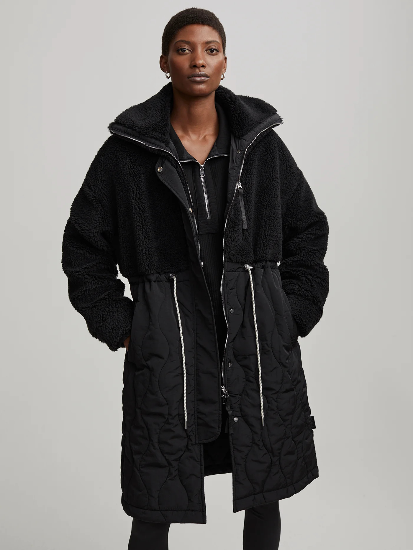 Walsh Quilt Sherpa Coat1 ReviewsIn our quilted nylon and Sherpa combination, the Walsh coat is an... | Varley USA