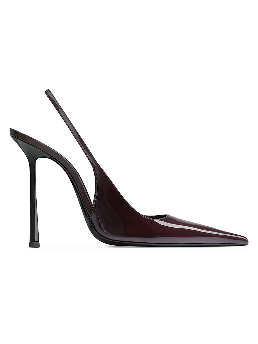 Women's Vendome Slingback Pumps in Patent Leather - Marron Glace - Size 7 | Saks Fifth Avenue