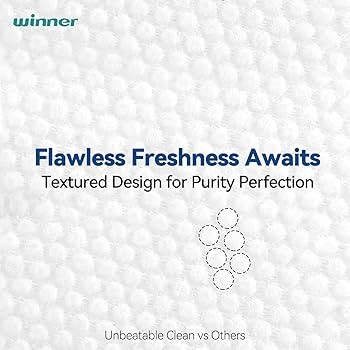 Winner Disposable Face Towels | 100% USA Cotton Clean Towels, Super Soft & Thick Face Cloths for ... | Amazon (US)